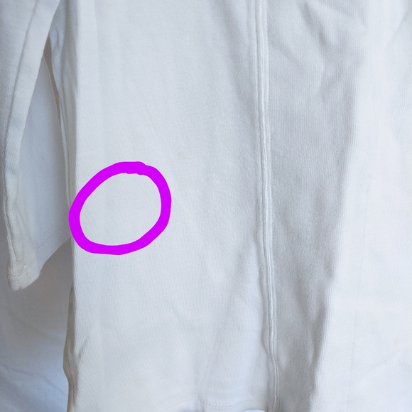 Rafaella Studio white v-neck knit top - Picture 7 of 8